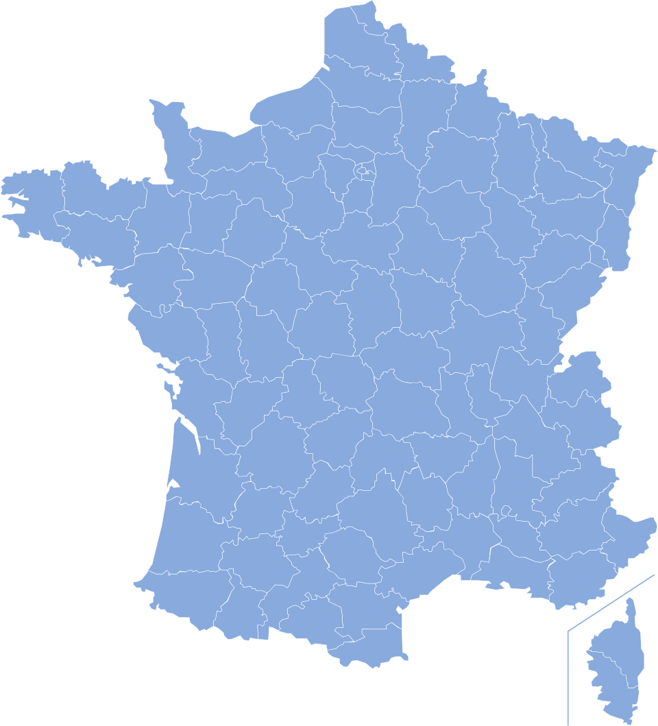 Carte des départements de France